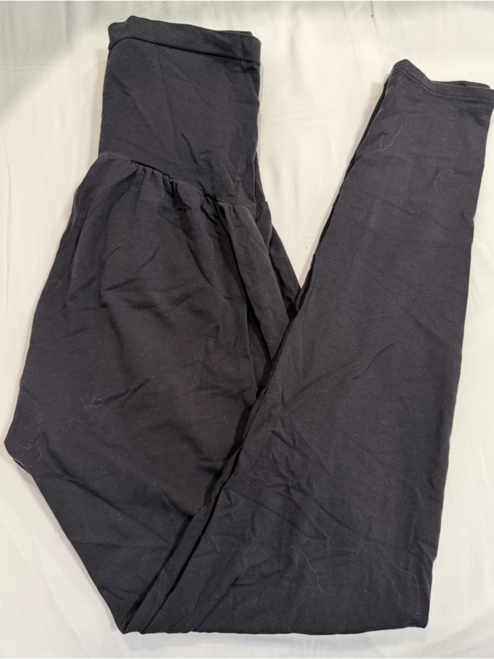 Motherhood Black Maternity Leggings with Full Panel
